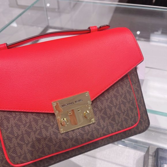 Michael Kors Bags Mk Rose Top Handle Md Crossbody Bag Red Poshmark